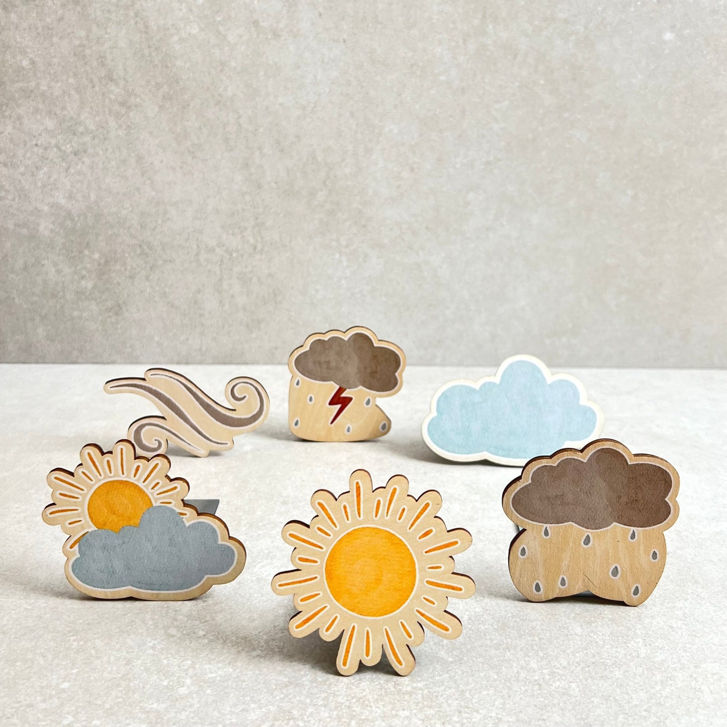 Die Wettersymbole I Holzmagnete, Anleitung & Anwendungsbeispiele