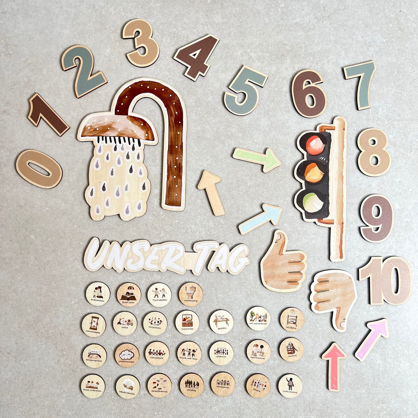 Starter-Set KITA I Tafelboard + 5 Methoden (44 Magnete)