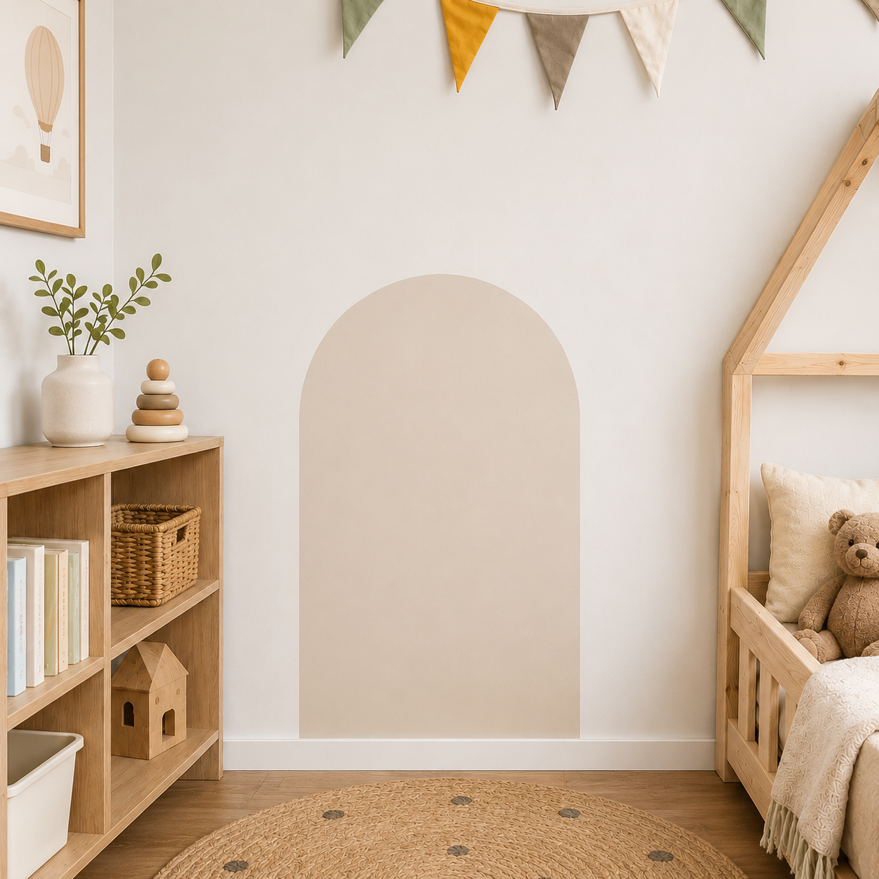 Magnetische Tafelfolie für Kinderzimmer und Playrooms – Selbstklebend, Beschreibbar und Ablösbar – 95x70cm Wandaufkleber  I 4 Farben