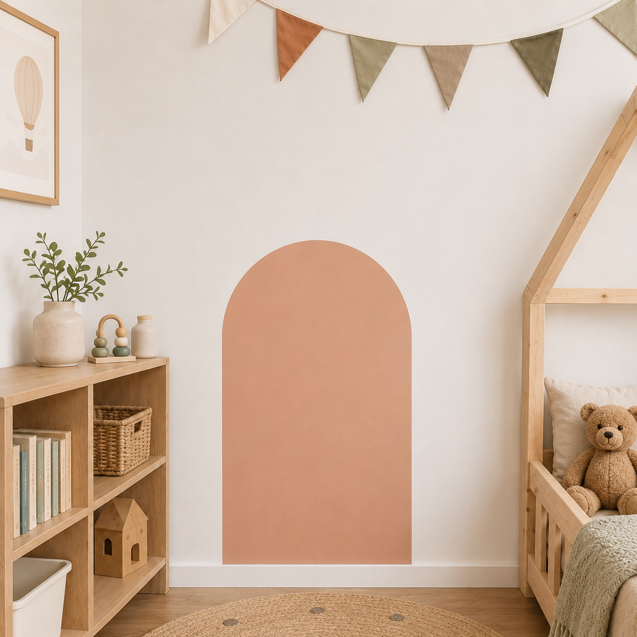 Magnetische Tafelfolie für Kinderzimmer und Playrooms – Selbstklebend, Beschreibbar und Ablösbar – 95x70cm Wandaufkleber  I 4 Farben