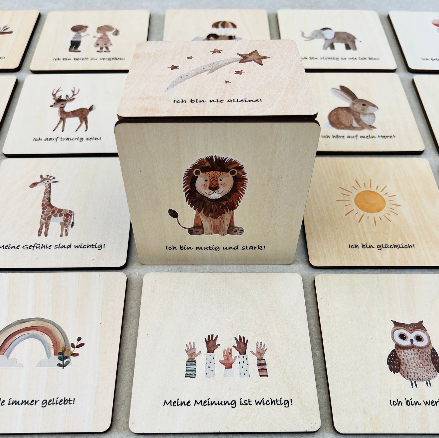 Affirmationskarten I Holzmagnete, Anleitung & Anwendungsbeispiele