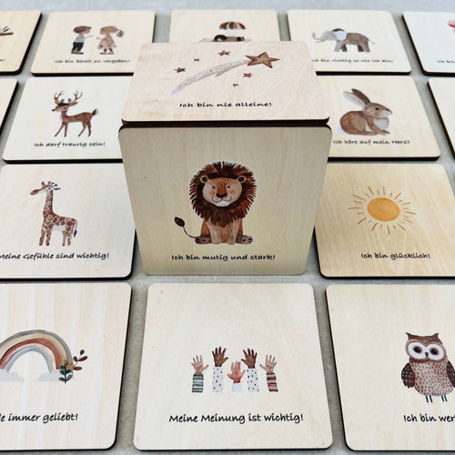 Holzmagnete: Affirmationskarten inkl. Anleitung und Anwendungsbeispielen