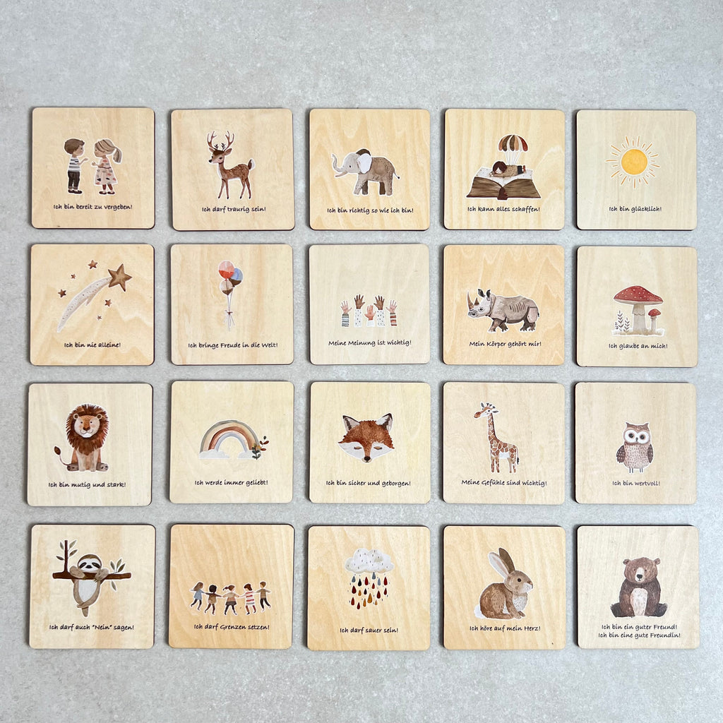 Affirmation Cards I Wooden Magnets, Instructions &amp; Application Examples