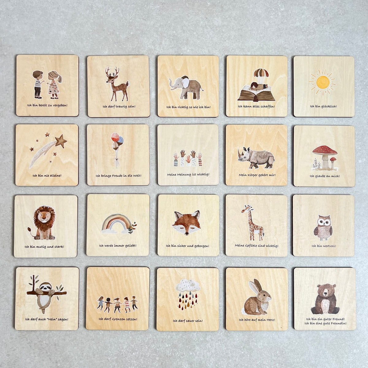 Affirmation Cards I Wooden Magnets, Instructions &amp; Application Examples