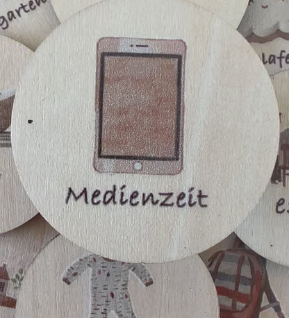 Tagesroutine Zuhause I Holzmagnete, Anleitung & Anwendungsbeispiele